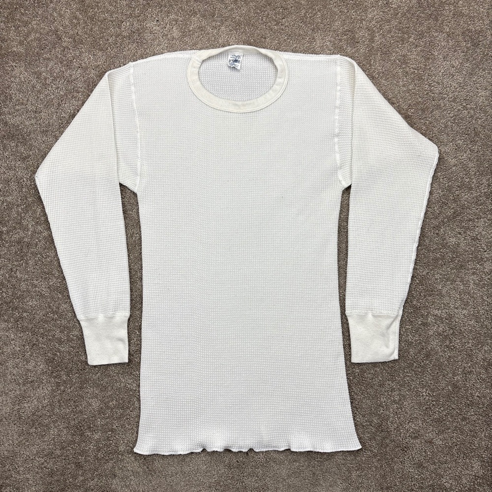 80s Vintage Morgan Mills Long Johns Waffle Thermal Shirt XL
